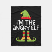 I'm The Angry Elf Matching Christmas Elf Shirt Fleece Deken (Voorkant)