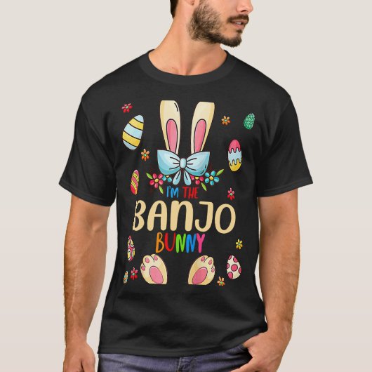 I'm The Banjo Bunny Easter Day Matching Family Egg T-shirt (Voorkant)