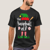 I'm The Baseball Elf Christmas Family Matching Paj T-shirt (Voorkant)