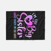 I'm The Big Sister Which Makes Me The Boss Funny S Fleece Deken (Voorkant (Horizontaal))