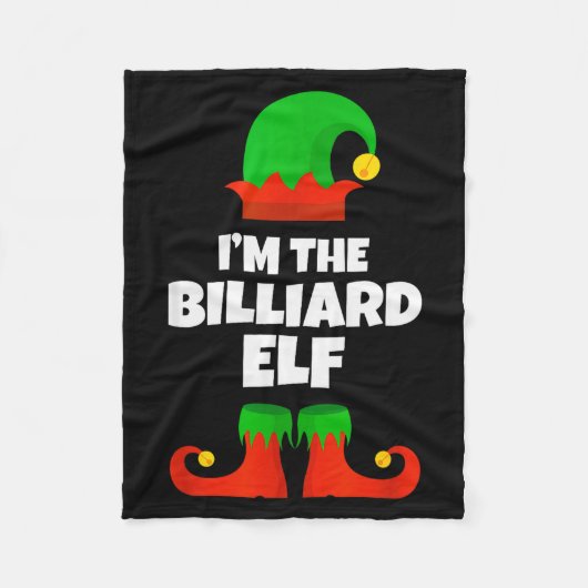 I'm The Billiard Elf Family Pajama Christmas Funny Fleece Deken (Voorkant)