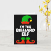 I'm The Billiard Elf Family Pajama Christmas Funny Kaart (Gele Bloem)