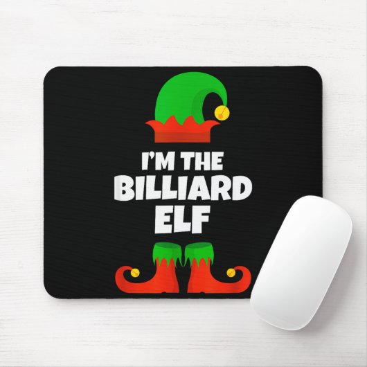 I'm The Billiard Elf Family Pajama Christmas Funny Muismat (Met muis)