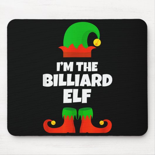 I'm The Billiard Elf Family Pajama Christmas Funny Muismat (Voorkant)