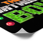 I'm The Birthday Boy Bday Party Video Gamer Pixel  Poster (Hoek)