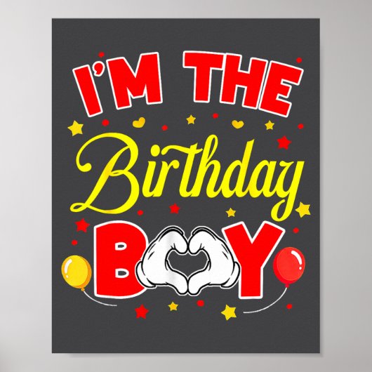 I'm The Birthday Boy Matching Family Birthday Part Poster (Voorkant)