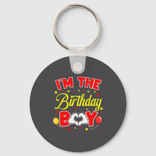I'm The Birthday Boy Matching Family Birthday Part Sleutelhanger (Voorkant)