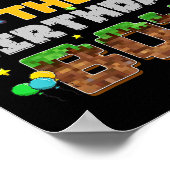 I'm The Birthday Boy Pixel Gamer Party Matching Fa Poster (Hoek)