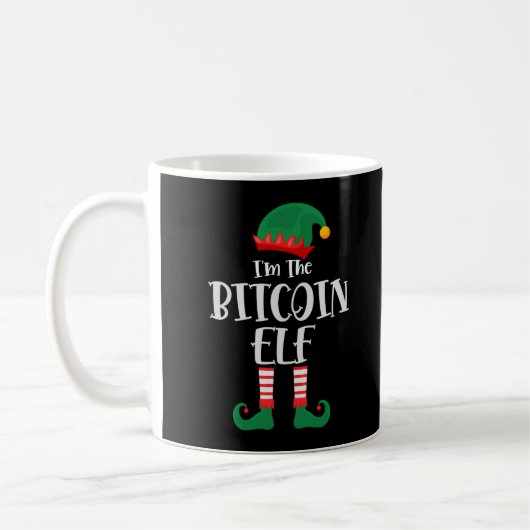 Im The Bitcoin Elf Matching Kerstmis Koffiemok (Links)