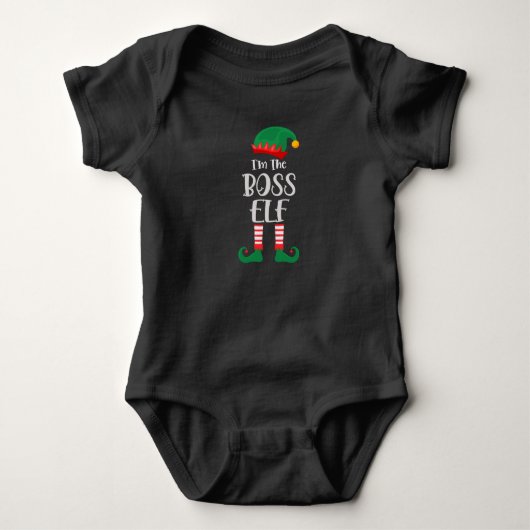 Im The Boss Elf Matching Christmas Romper (Voorkant)