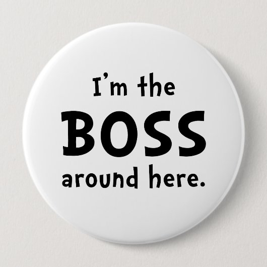 Im The Boss Ronde Button 4,0 Cm (Voorkant)
