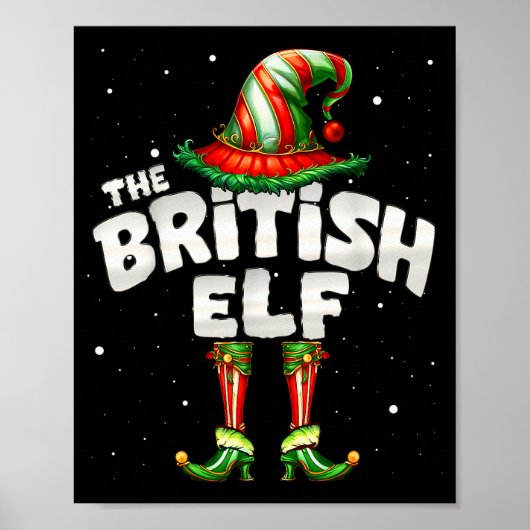 I'm The British Elf Family Matching Group Christma Poster (Voorkant)