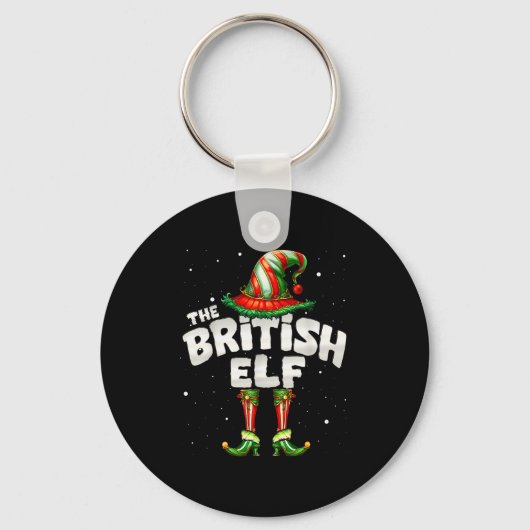 I'm The British Elf Family Matching Group Christma Sleutelhanger (Voorkant)
