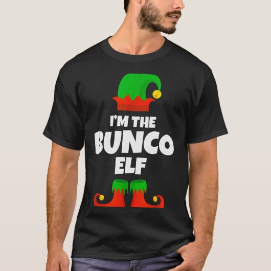 I'm The Bunco Elf Family Pajama Christmas Funny Bu T-shirt (Voorkant)
