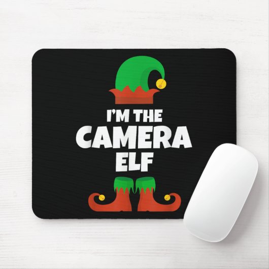 I'm The Camera Elf Family Pajama Christmas Man Pho Muismat (Met muis)