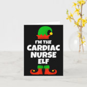 I'm The Cardiac Nurse Elf Family Pajama Christmas  Kaart (Gele Bloem)