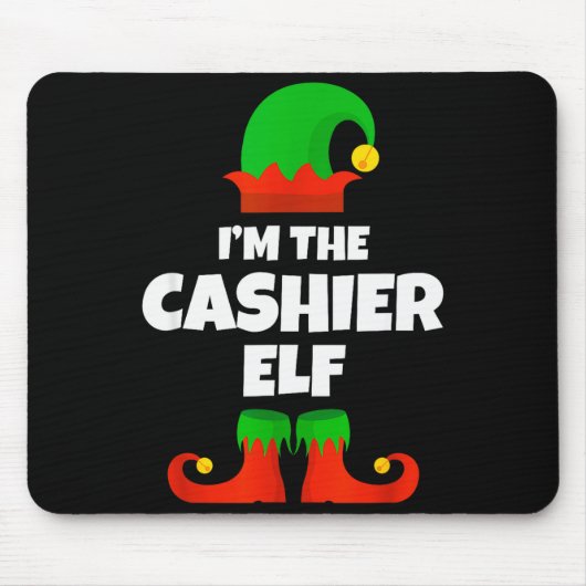 I'm The Cashier Elf Family Pajama Christmas Funny Muismat (Voorkant)