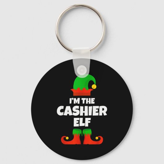 I'm The Cashier Elf Family Pajama Christmas Funny Sleutelhanger (Voorkant)