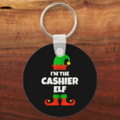 I'm The Cashier Elf Family Pajama Christmas Funny Sleutelhanger (Voorkant)