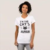 I'm the cat's human funny black cat t-shirt (Voorkant volledig)