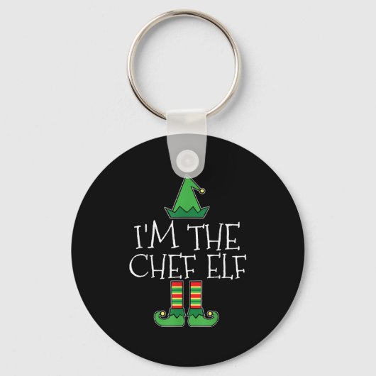 I'm The Chef Elf Matching Family Group Christmas T Sleutelhanger (Voorkant)