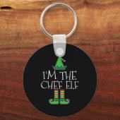 I'm The Chef Elf Matching Family Group Christmas T Sleutelhanger (Voorkant)