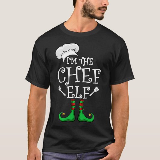 I'm The Chef Elf Matching Group Christmas  T-shirt (Voorkant)