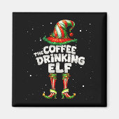 I'm The Coffee Drinking Elf Family Matching Group  Magneet (Voorkant)