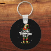 I'm The Coffee Drinking Elf Family Matching Group Sleutelhanger (Voorkant)