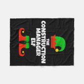 I'm The Construction Manager Elf Family Pajama Chr Fleece Deken (Voorkant (Horizontaal))