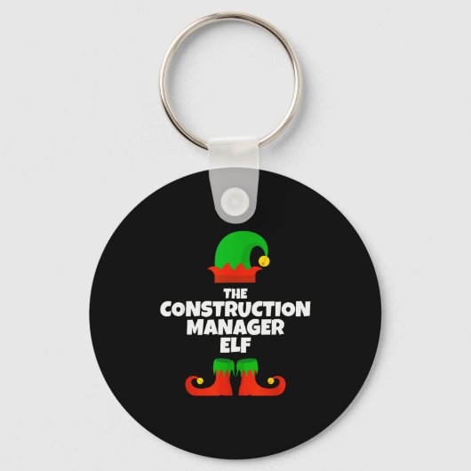 I'm The Construction Manager Elf Family Pajama Chr Sleutelhanger (Voorkant)
