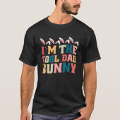 I'm the Cool Dad Bunny Easter Day Retro Wavy  T-shirt (Voorkant)