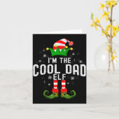 I'm The Cool Dad Elf Christmas Family Pjs Costume Kaart (Gele Bloem)
