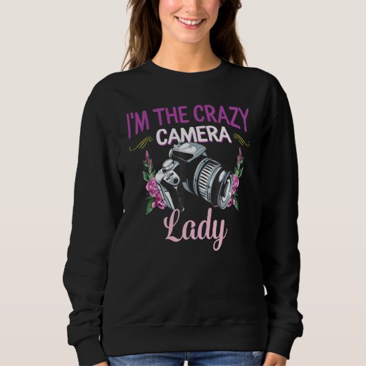 Im The Crazy Camera Lady Fotografe Trui (Voorkant)