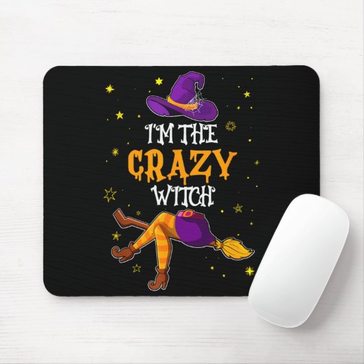 I'm The Crazy Witch Funny Halloween Matching Group Muismat (Met muis)