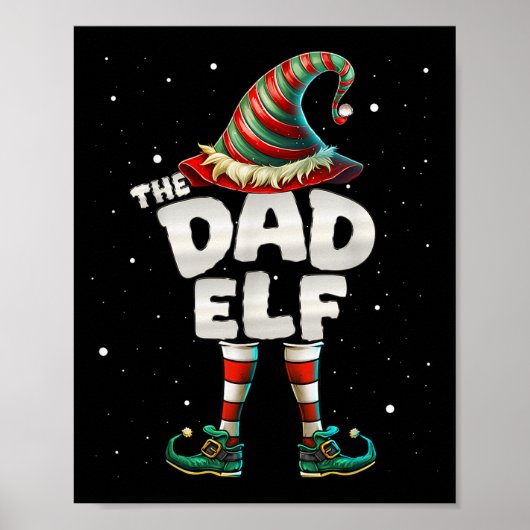 I'm The Dad Elf Family Matching Group Christmas  Poster (Voorkant)