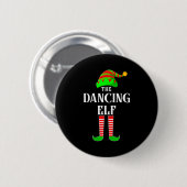 I'm The Dancing Elf Family Matching Costume Christ Ronde Button 5,7 Cm (Voorkant /achterkant)
