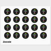I'm The Dancing Elf Family Matching Costume Christ Ronde Sticker (Vel)