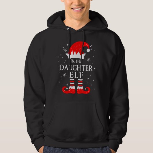 I'm The Daughter Elf Matching Funny Christmas Fami Hoodie (Voorkant)