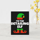 I'm The Detailing Elf Family Pajama Christmas Deta Kaart (Gele Bloem)