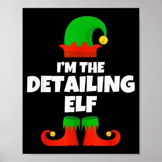 I'm The Detailing Elf Family Pajama Christmas Deta Poster (Voorkant)
