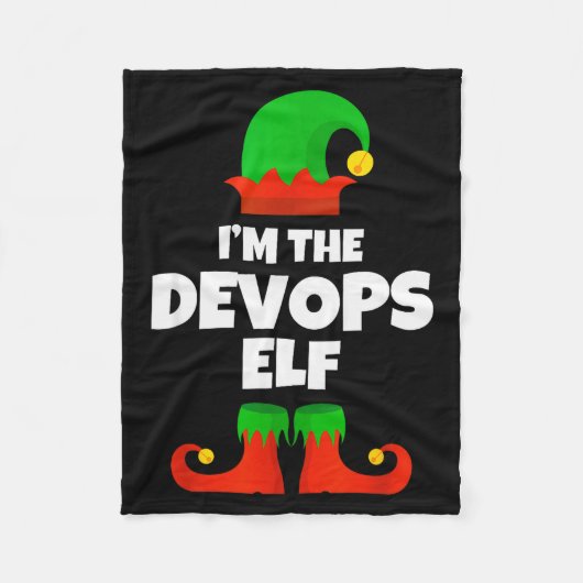 I'm The Devops Elf Family Pajama Christmas Enginee Fleece Deken (Voorkant)