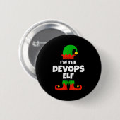 I'm The Devops Elf Family Pajama Christmas Enginee Ronde Button 5,7 Cm (Voorkant /achterkant)