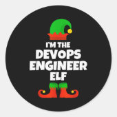 I'm The Devops Engineer Elf Family Pajama Christma Ronde Sticker (Voorkant)