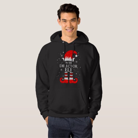 I'm The Director Elf Matching Family Group Christm Hoodie (Voorkant volledig)