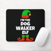 I'm The Dog Walker Elf Family Pajama Christmas Fun Muismat (Met muis)