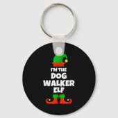 I'm The Dog Walker Elf Family Pajama Christmas Fun Sleutelhanger (Voorkant)