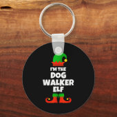 I'm The Dog Walker Elf Family Pajama Christmas Fun Sleutelhanger (Voorkant)