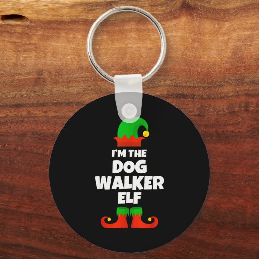 I'm The Dog Walker Elf Family Pajama Christmas Fun Sleutelhanger (Voorkant)