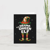 I'm The Drama Queen Elf Family Matching Group Chri Kaart (Voorkant)